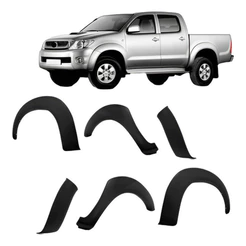 Kit Alargador Extensor 6 Peças Paralama Toyota Hilux 2012 2013 2014 2015