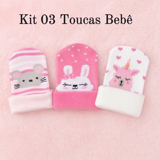 Kit Touca Bebê Duck Estampa Bichos - 3 Peças Quentinhas em Oferta na Shopee