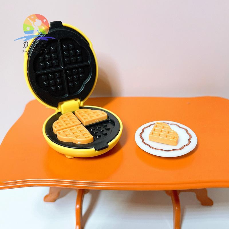 D-1 : 12 Conjunto De Torradeira Waffle Em Miniatura Modelo De Comida Brinquedos Cena Adereços Casa De Bonecas Cozinha Ac