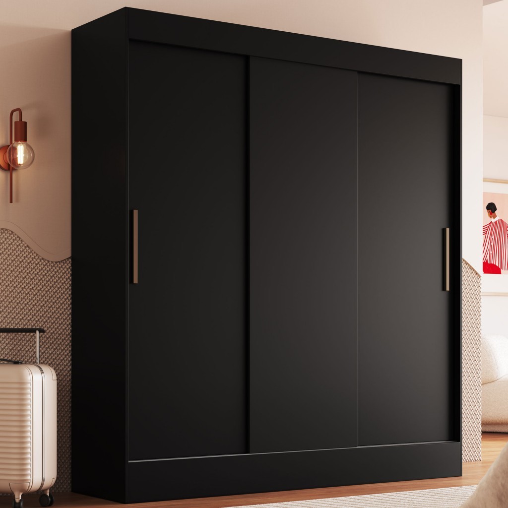 Guarda Roupa Casal Londres 3 Portas 2 Gavetas 100% Mdf - Doripel