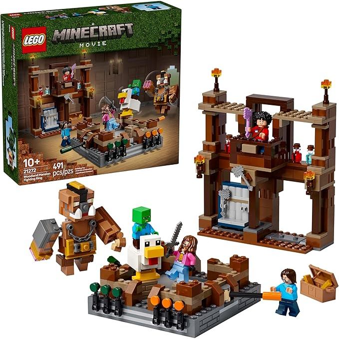Lego Minecraft Ringue Luta Mansâo Woodland 491 Peças 21272