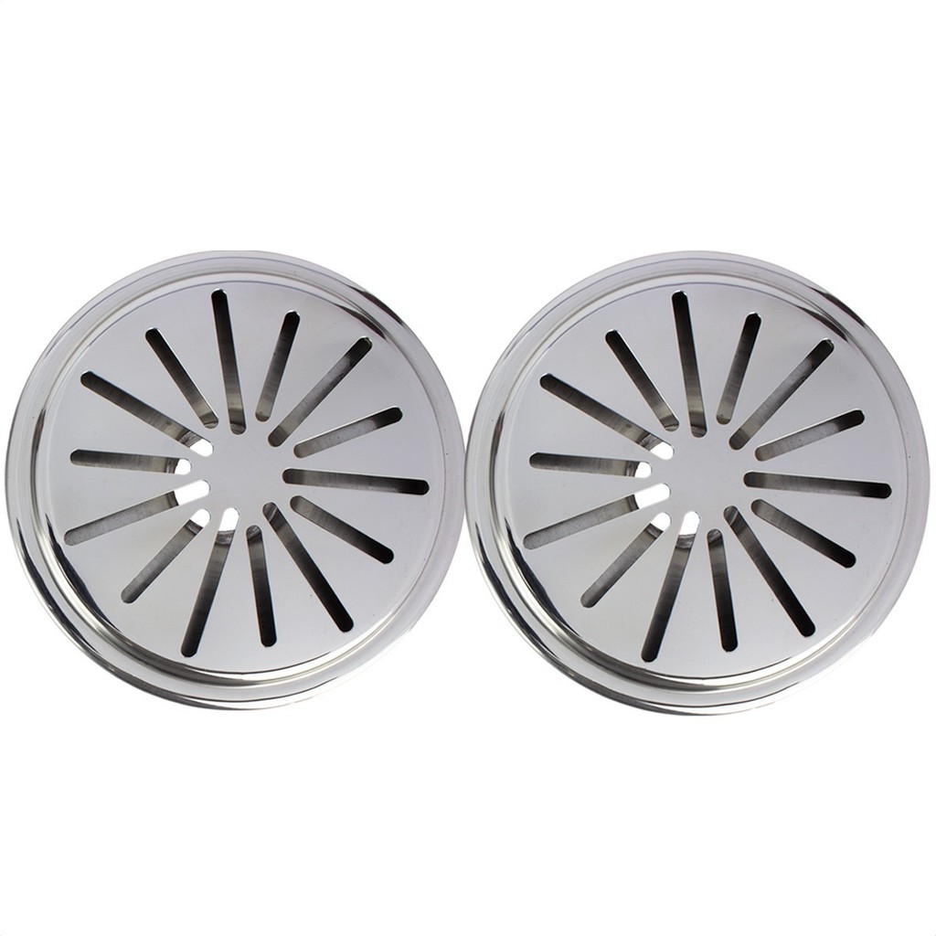 Kit 2 Ralos De Fundo Para Piscina Anti Turbilhão em Aço Inox Dreno Encaixe 50mm