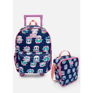 Kit Mochila com Rodinhas Infantil Escolar Menina + Lancheira Unicórnio Tênis Puket em Oferta na Shopee