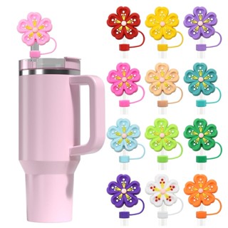 Ponteira Protetor Canudo 10mm Tampa Silicone Anti-Poeira Fofa Flores Sakura Copo Térmico em Oferta na Shopee