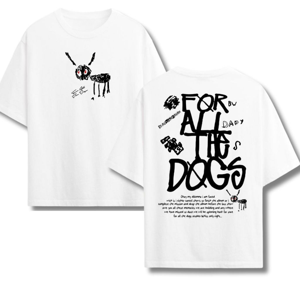 [Camiseta Premium em Algodão Puro]GXG Ripfire Camiseta Unissex Oversized Streetwear Drake For All The Dogs