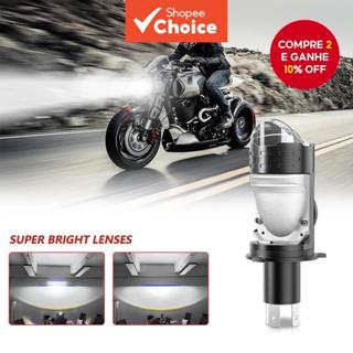Farol LED H4 Para Motocicleta-Lente De Projetor 10000LM Com Resfriamento De Ventilador Turbo em Oferta na Shopee