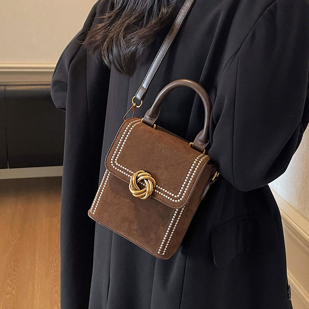 Nicho Design outono inverno novo estilo saco do telefone móvel 2025 moda na moda senhoras Commuter compras camurça bolsa