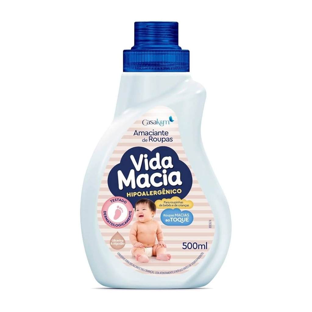 AMACIANTE GLICERINA E ALGODAO 500ML VIDA MACIA em Oferta na Shopee