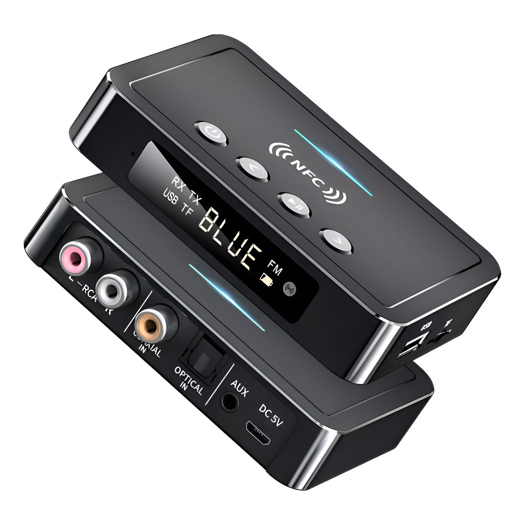 Receptor Transmissor De Áudio Bluetooth 5.0 Nfc Com Cabo Rca