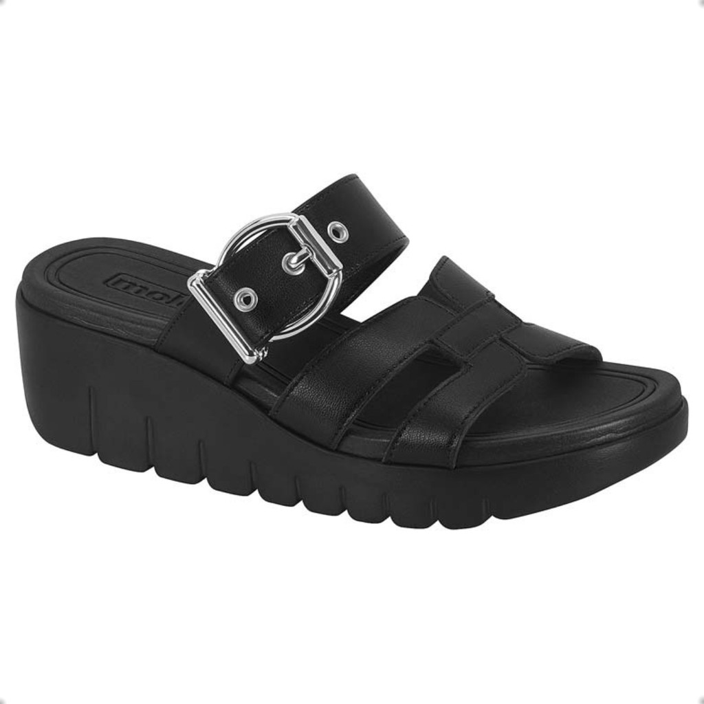 Sandália Feminina Moleca Plataforma Tamanco Anabela 5536.105 Original 5536.105