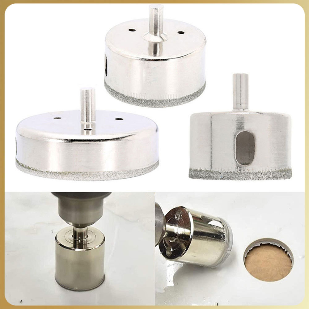Broca buraco viu 50mm 60mm 100mm conjunto de 3 peças de vidro cerâmica mármore buraco viu