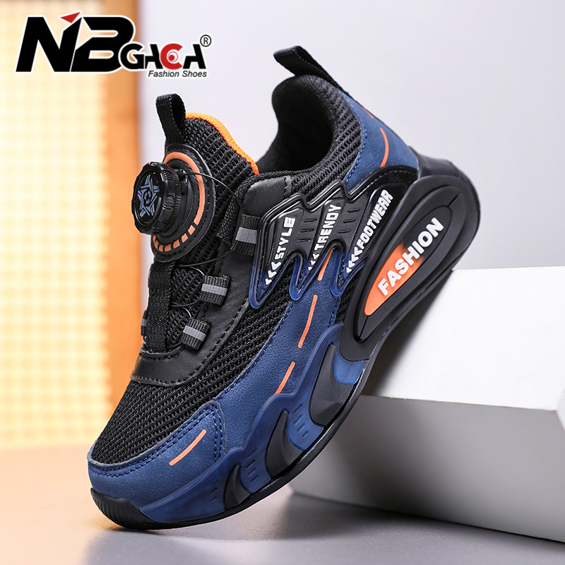 Tênis De Malha Infantil Respirável Para Todas As Estações , Casuais De Couro Meninos , Anticolisão E Antiderrapante em Oferta na Shopee