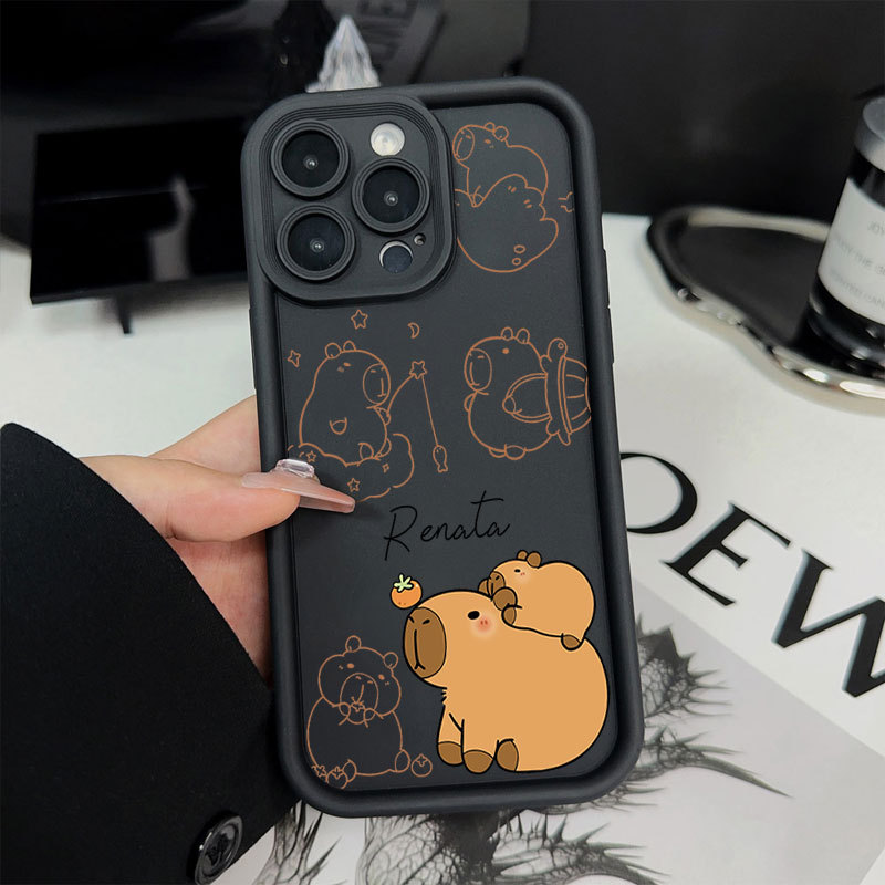 Capa Para Samsung A17 A07 A56 A36 A55 A54 A16 A15 A14 A05S A51 A52 A34 A35 A32 A13 Bonito Fruta Capivara 3D Caso