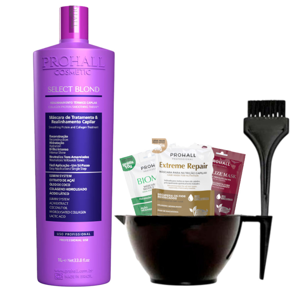 Escova Progressiva Select One Blond Prohall Profissional 1L