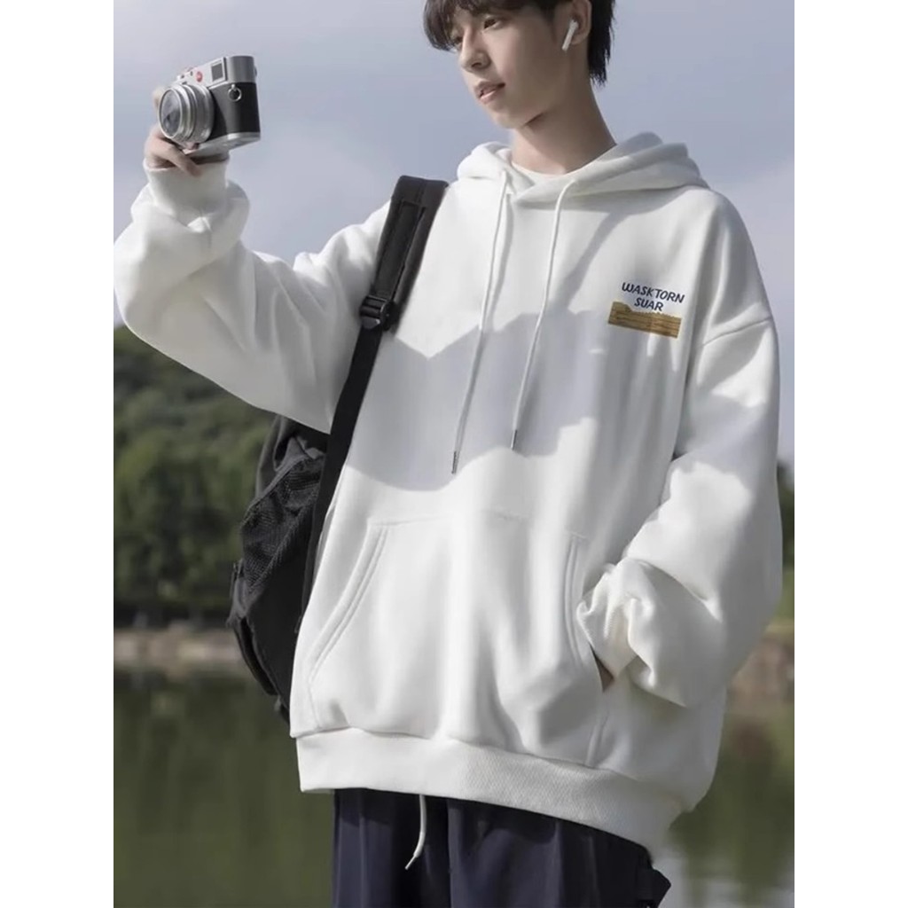 100% algodão pesado Street Wear adolescente velo estilo americano moletom com capuz masculino outono inverno novo estilo