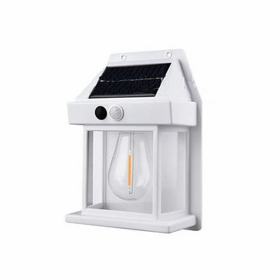 Arandela Luz Solar Jardim Muros Colonial Com Sensor Presença