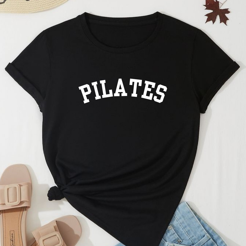 Camiseta Camisa Premium Camiseta Blusa Feminina Pilates Fitness T Shirt Fisioterapia Educação Física Algodão Blusa Algod