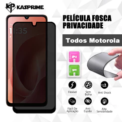 Película Cerâmica Privacidade Fosca Para Todos Motorola G86 G56 G06 G05 G15 G35 G84 G14 G54 G75 G04 G24 Anti Espião