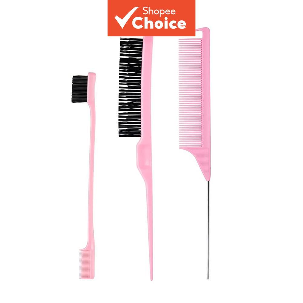 Conjunto De Pente Modelador – De Cauda Pontiagudo , Escova Rasgando , Grampo De Cabelo E Ferramenta De Trança Do Dia Dos