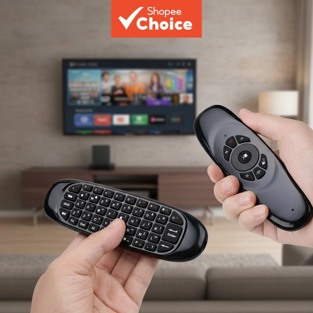 C120 Fly Air Mouse Teclado Sem Fio 2.4GHz Controle Remoto Universal Inteligente para TV Box Android