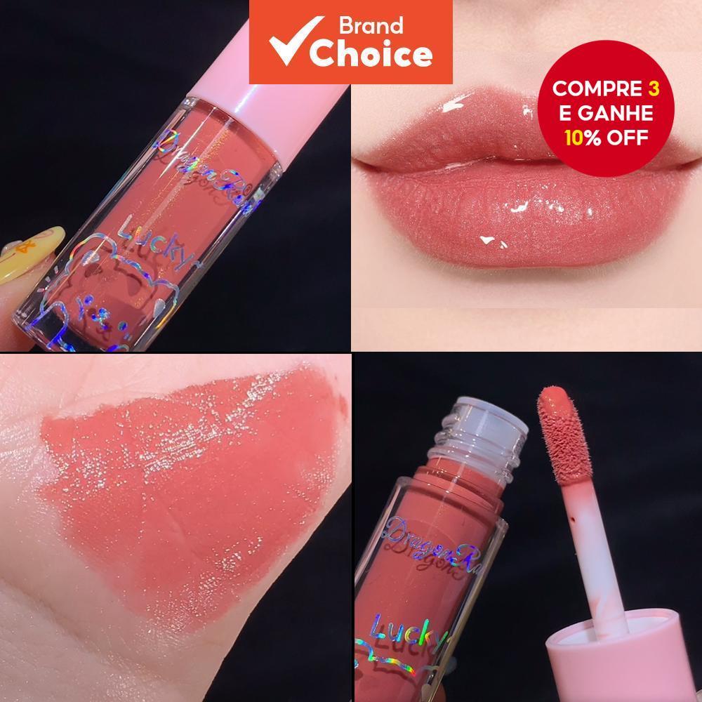 Brilho Labial Pérola-Hidratante de longa duração,efeito espelhado,antiaderente,acabamento mate