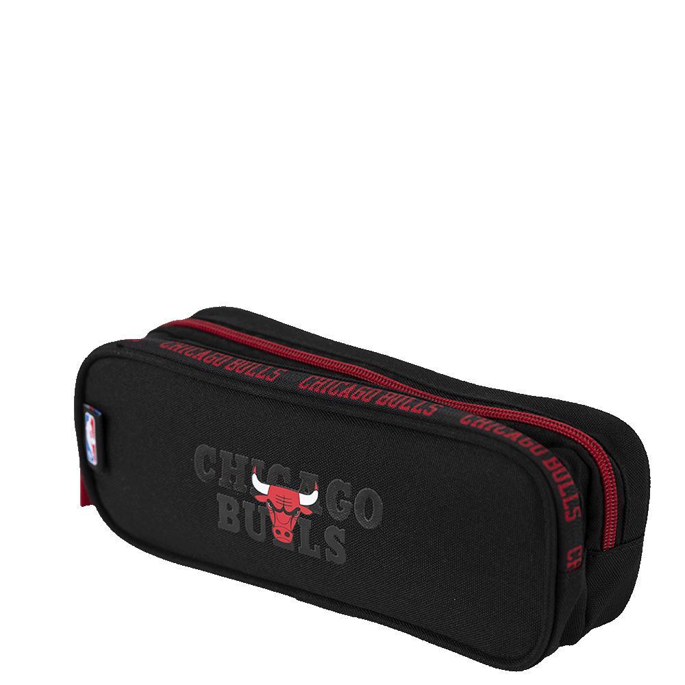 Estojo 2 Compartimentos Nba Legend - Bulls Preto · foto 2