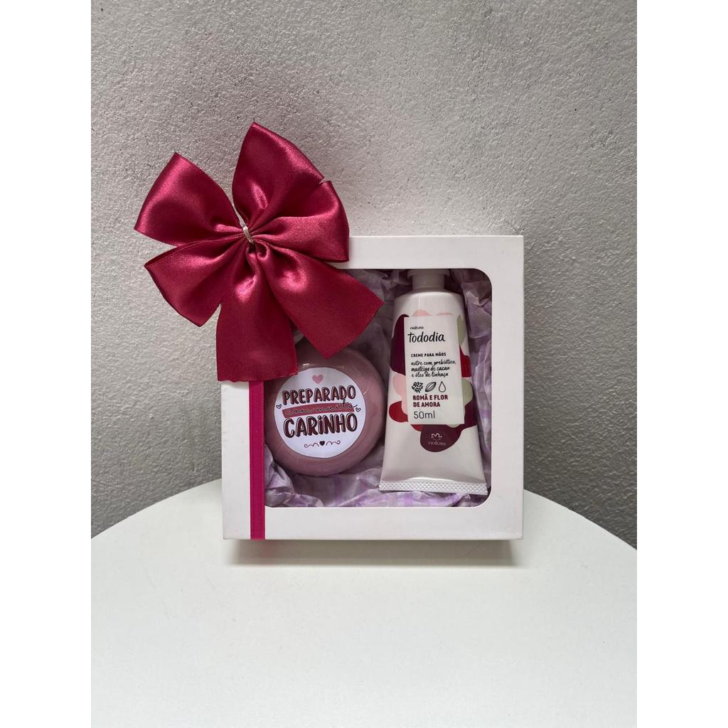 NATURA TODODIA PRESENTE, LEMBRANCINHA 1 SABONETE 90G+ 1 CREME PARA MÃOS 50ML ROMÃ, ALGODÃO OU NOZ PECÃ