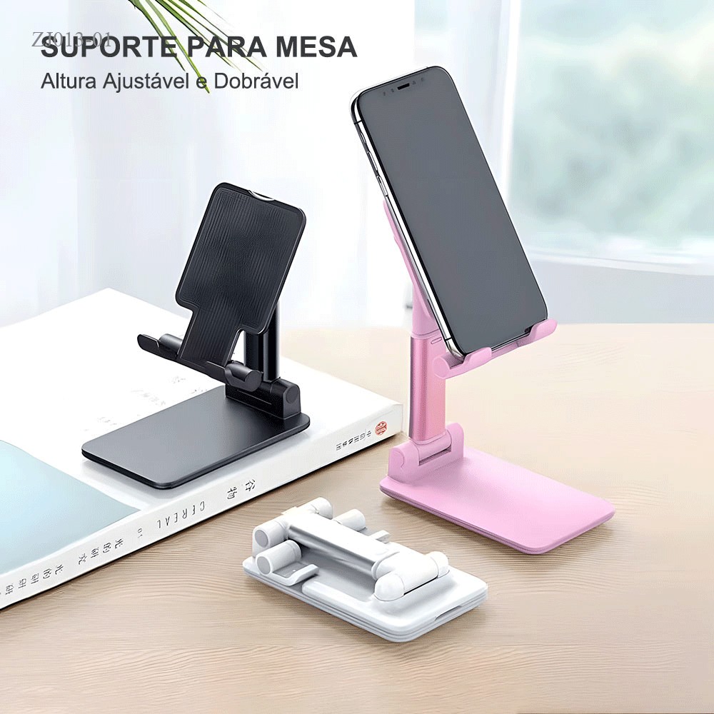 Suporte De Celular Universal Mesa Apoio Dobrável Tablet Base Resistente e Durável ZJ001
