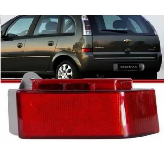 Lanterna Refletor Olho Gato Parachoque Traseiro Meriva 2003 2004 2005 2006 2007 2008 2009 2010 2011 2012 Rubi