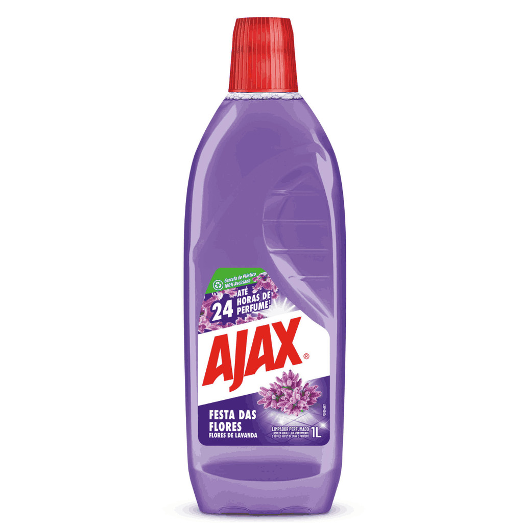 Limpador Ajax Festa Flores Lavanda 1l em Oferta na Shopee