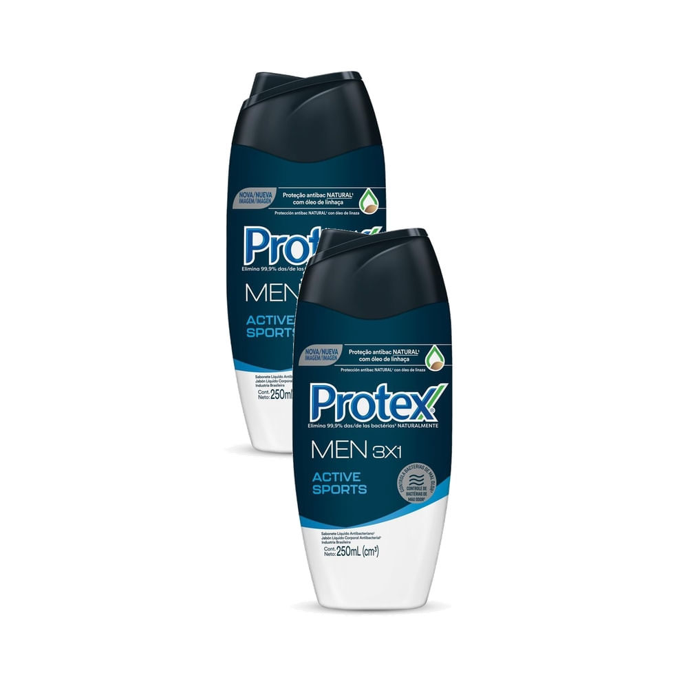Kit 2 Sabonete Líquido Protex For Men Sport com 250ml em Oferta na Shopee