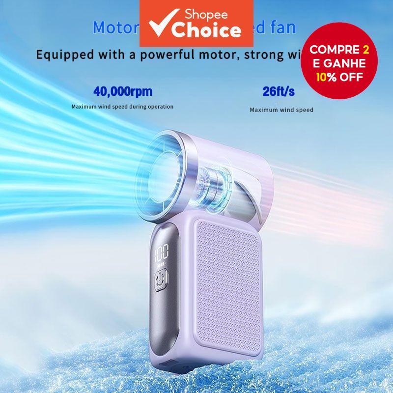 Ventilador Portátil Hf13, Mini Ventilador, Ventilador Portátil 5000mAh, Ventilador 20h, Ventilador Silencioso Móvel