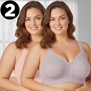 Kit 2 Sutiãs Plus Size Reforçados Pala Dupla Forrados Soutien Alça Larga Lingerie em Oferta na Shopee