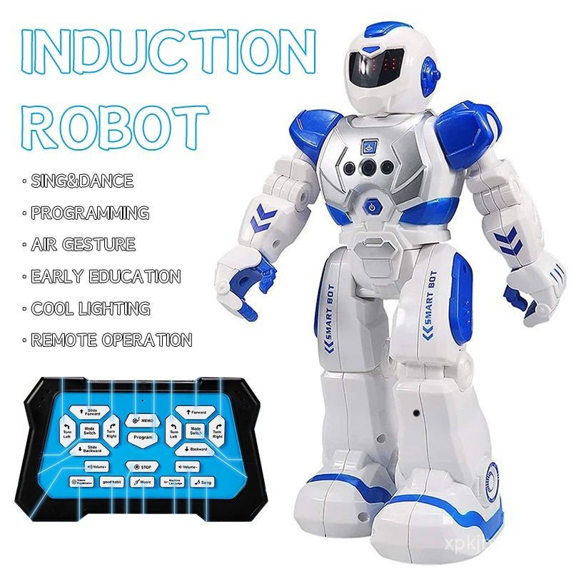 Robô de Controle Remoto Inteligente Garoto, Brinquedo Educacional que Anda, Dança e Canta, Brinquedo Robô Inteligente (a