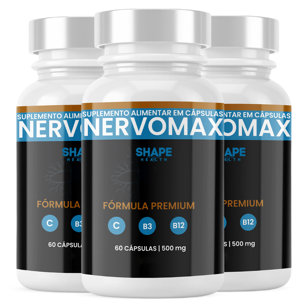 Nervomax Suplemento Natural 180 Cápsulas 3 potes Suplemento Alimentar em Oferta na Shopee