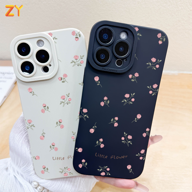 Capa Para iPhone 17 Pro Max Ar 13 16 15 14 12 11 XS XR 7 8 Plus Pequena Flor Impressão Silicone Macia ZYCase em Oferta na Shopee