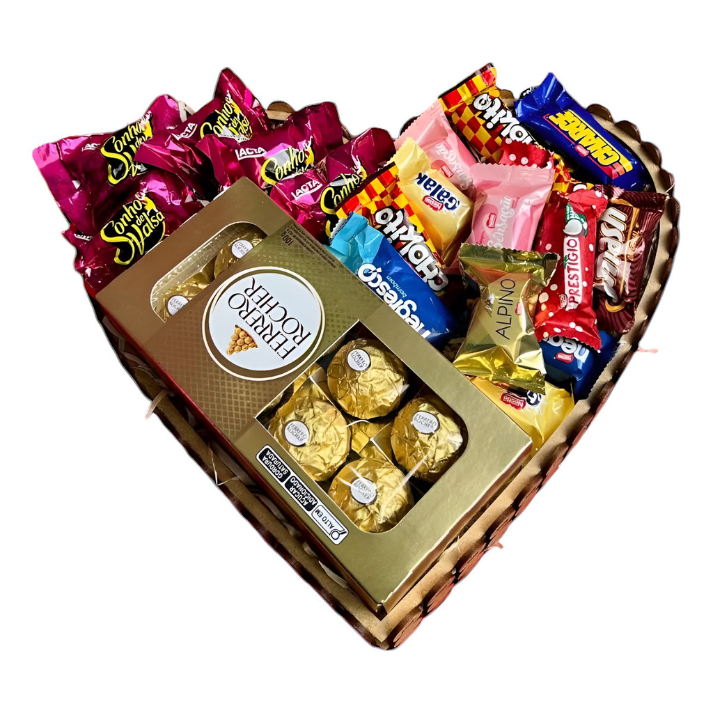 Cesta Coração Natal | Dia dos Namorados | Aniversário | Dia das crianças em Oferta na Shopee
