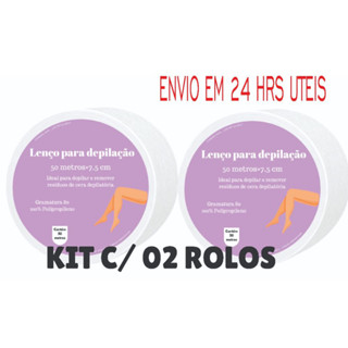 KIT O2 ROLOS TNT PARA DEPILAÇAO, 50 metros gramatura 80%, 7.0 cm . ENVIO RA'PIDO 24HRS UTEIS. em Oferta na Shopee