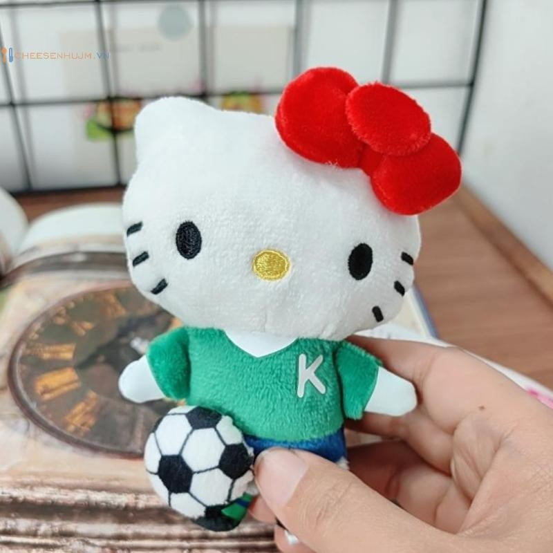 Cs 1 Peça Bonito Futebol KT Gato Saco Pingente Chaveiro De Pelúcia Meninas Macio Brinquedos DIY Decoração Das Crianças V