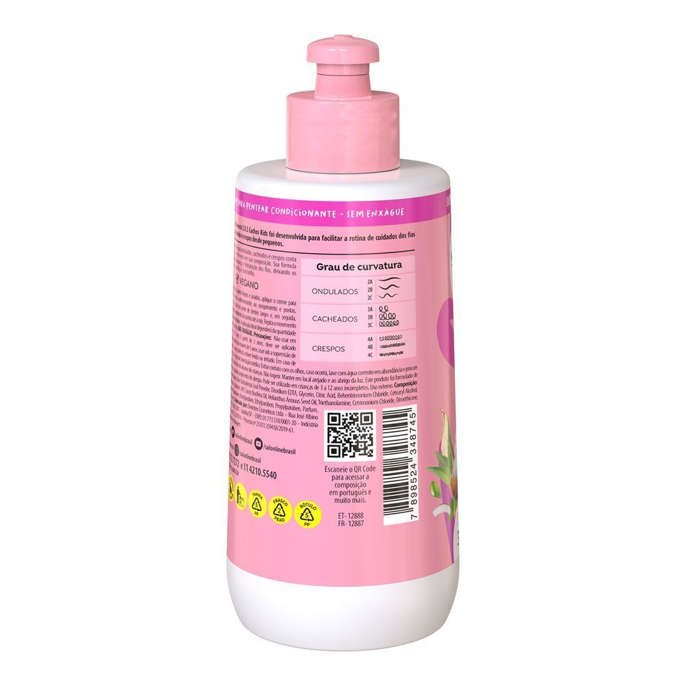Detalhes do Creme Para Pentear Salon Line S.O.S Kids 300ml