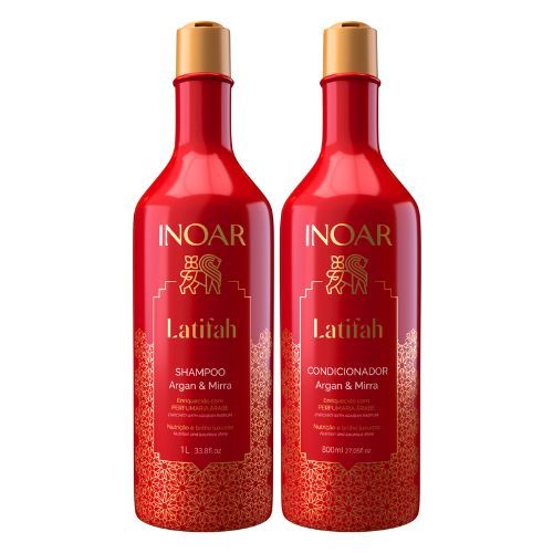 Kit Inoar Latifah Argan e Mirra Shampoo 1L + Condicionador 800ml