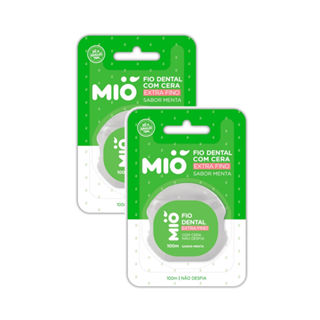 Kit 2 Fio Dental Mió com Cera Extra Fino Sabor Menta 100m em Oferta na Shopee
