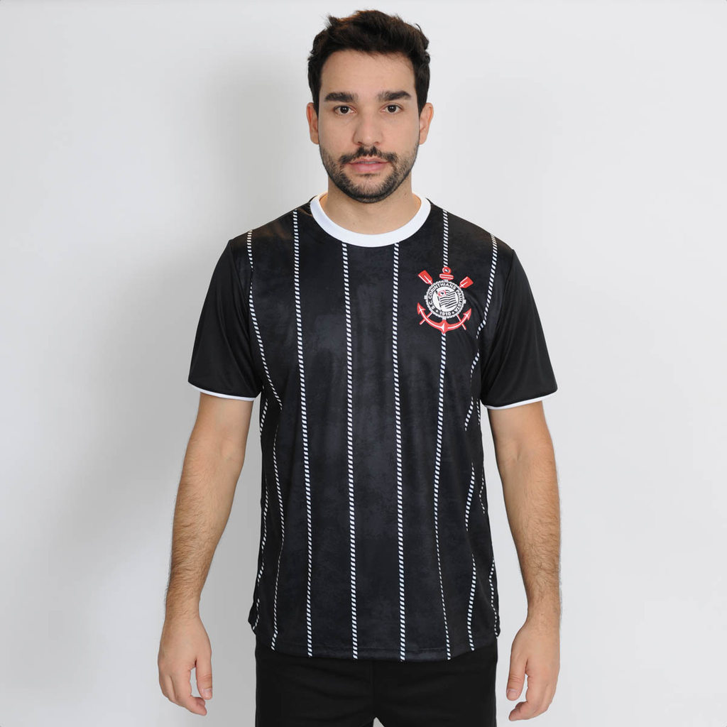 Camisa de Time Braziline Coringão Corinto Preto - Masculino