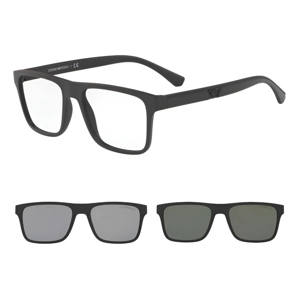 Armação Emporio Armani Ea4115 Clip On Para Grau Masculino