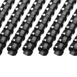 Kit 90 Garras Plásticas Pretas Para Encadernação A4 Tamanho 65 Folhas