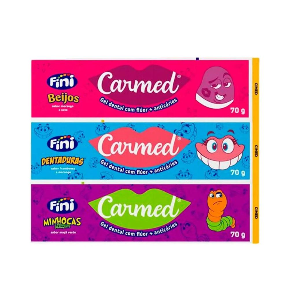 KIT GEL DENTAL CARMED ORAL CARE 3BG 70G