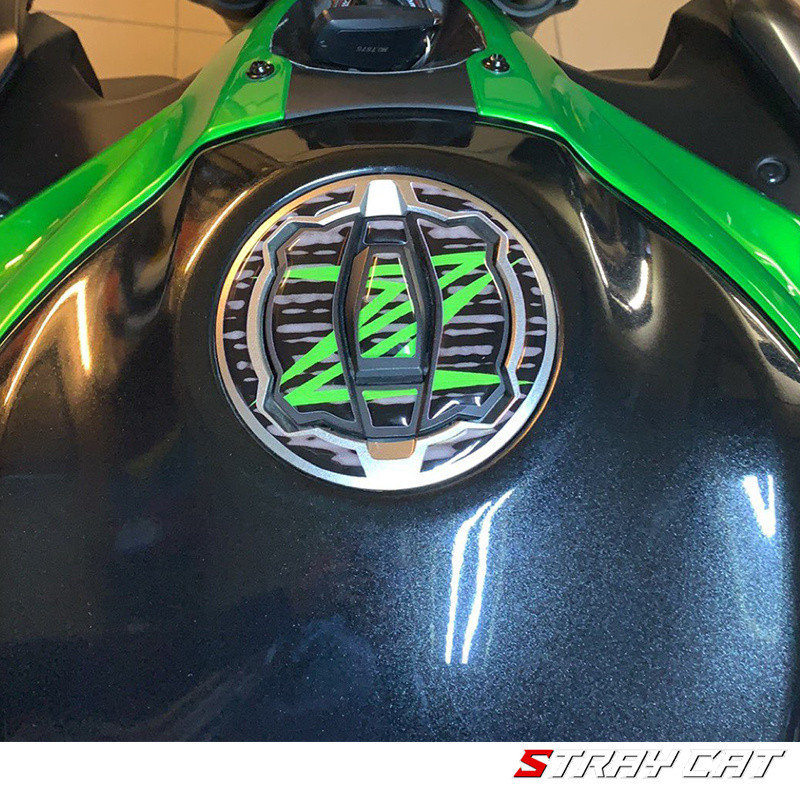 Adequado para Kawasaki Z900 Z650 Z400 3D modificado carbono Dimensional tampa do tanque de combustível adesivo decalque
