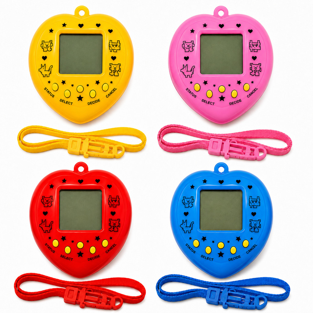 Bichinho Virtual Tamagotchi Retrô 168 Em 1 Brinquedo Nostalgia Anos 90 Pet Digital Com Cordão Várias Cores