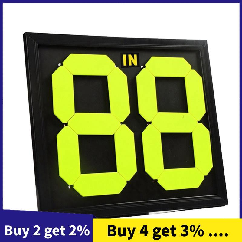 Placa De Cartão De Substituição De Futebol , Preto Para Prática De Competição , Display Dupla Face 2 Dígitos
