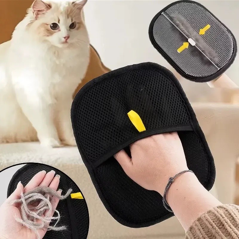 Removedor De Pelos Pet Luva Estática Dupla Face Para Limpeza De Tecidos Pronta Entrega